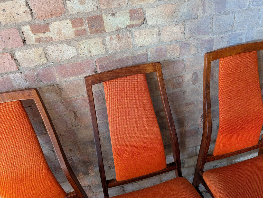 Set Of 6 Mid Century Koefoeds Hornslet 'Eva' Rosewood Danish Dining Chairs