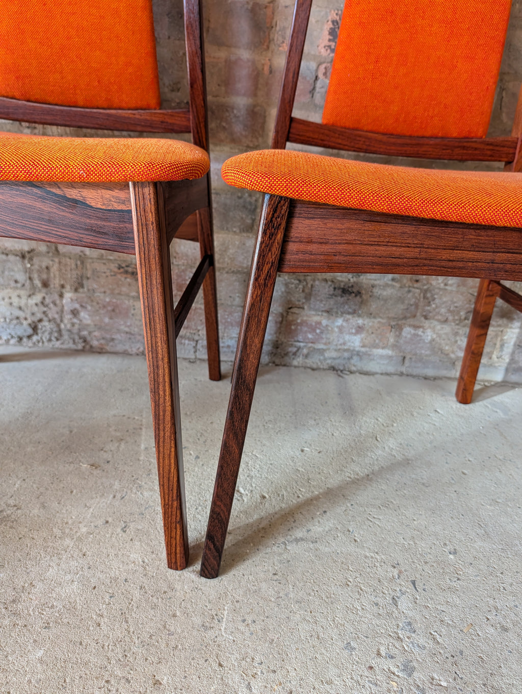 Set Of 6 Mid Century Koefoeds Hornslet 'Eva' Rosewood Danish Dining Chairs
