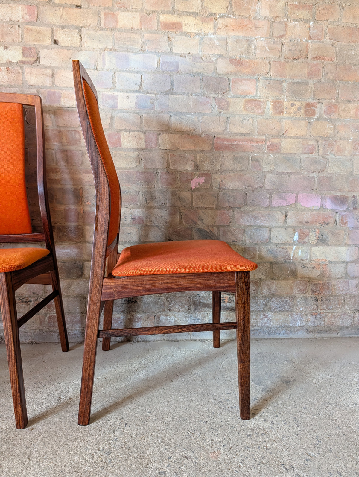 Set Of 6 Mid Century Koefoeds Hornslet 'Eva' Rosewood Danish Dining Chairs