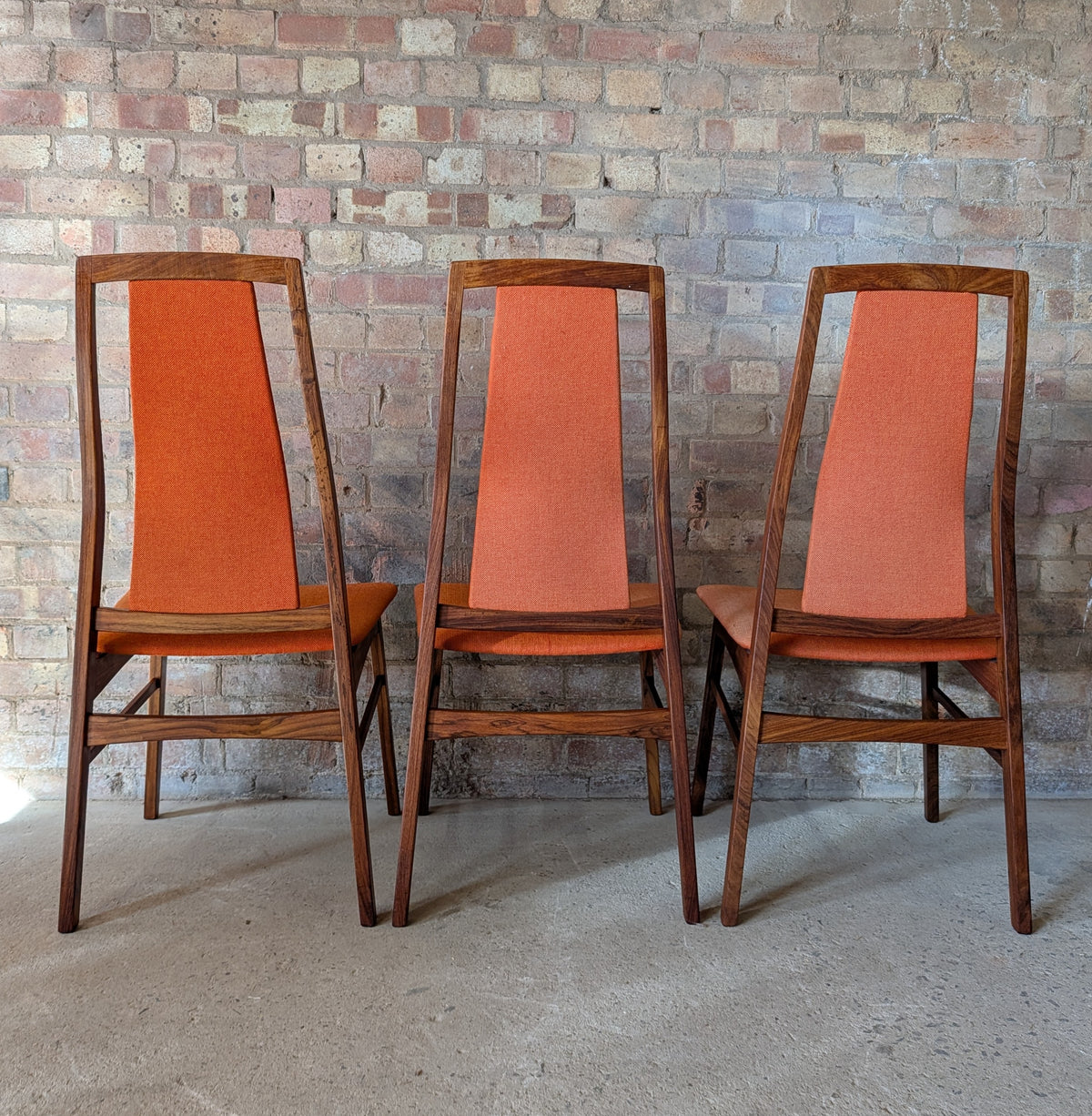 Set Of 6 Mid Century Koefoeds Hornslet 'Eva' Rosewood Danish Dining Chairs
