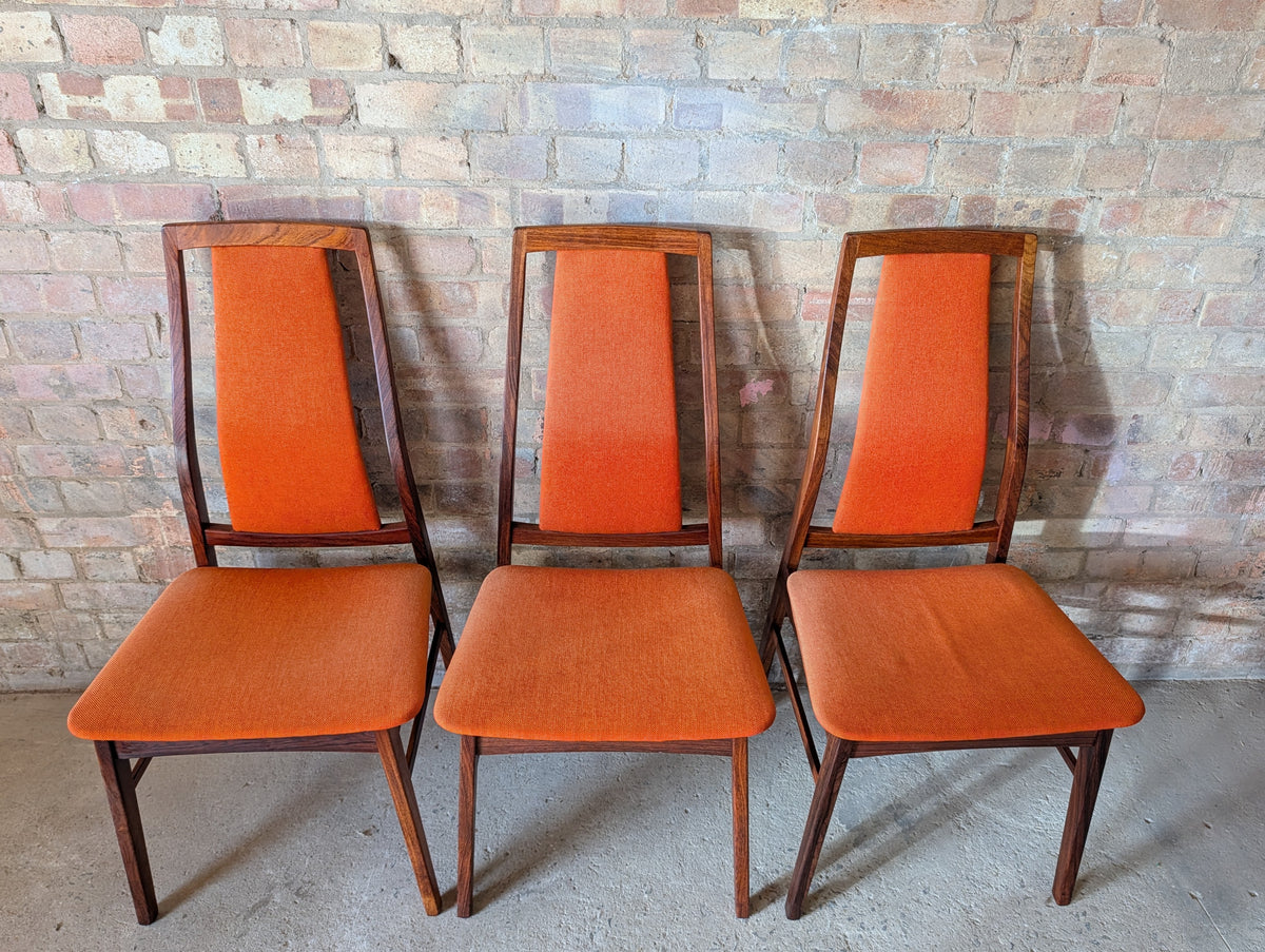 Set Of 6 Mid Century Koefoeds Hornslet 'Eva' Rosewood Danish Dining Chairs