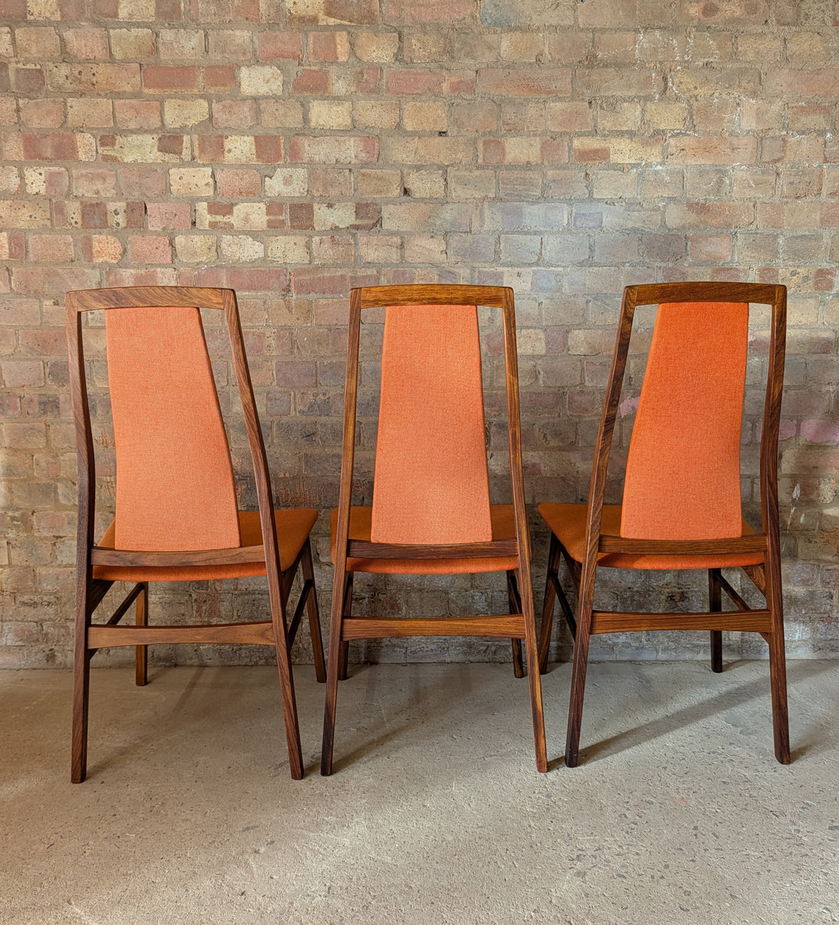 Set Of 6 Mid Century Koefoeds Hornslet 'Eva' Rosewood Danish Dining Chairs