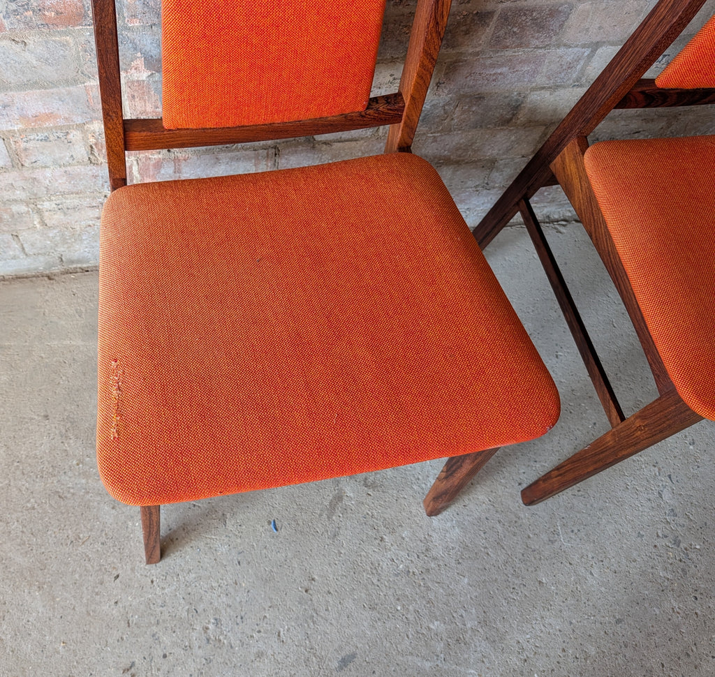 Pair Of Mid Century Koefoeds Hornslet 'Eva' Rosewood Danish Dining Chairs