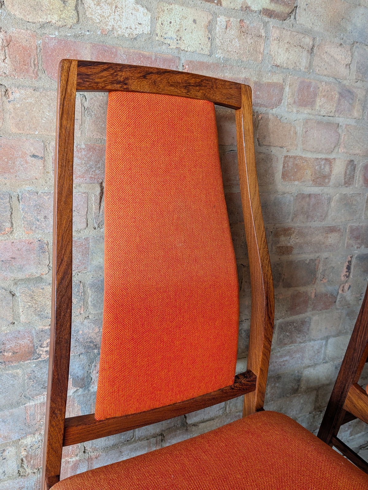 Pair Of Mid Century Koefoeds Hornslet 'Eva' Rosewood Danish Dining Chairs