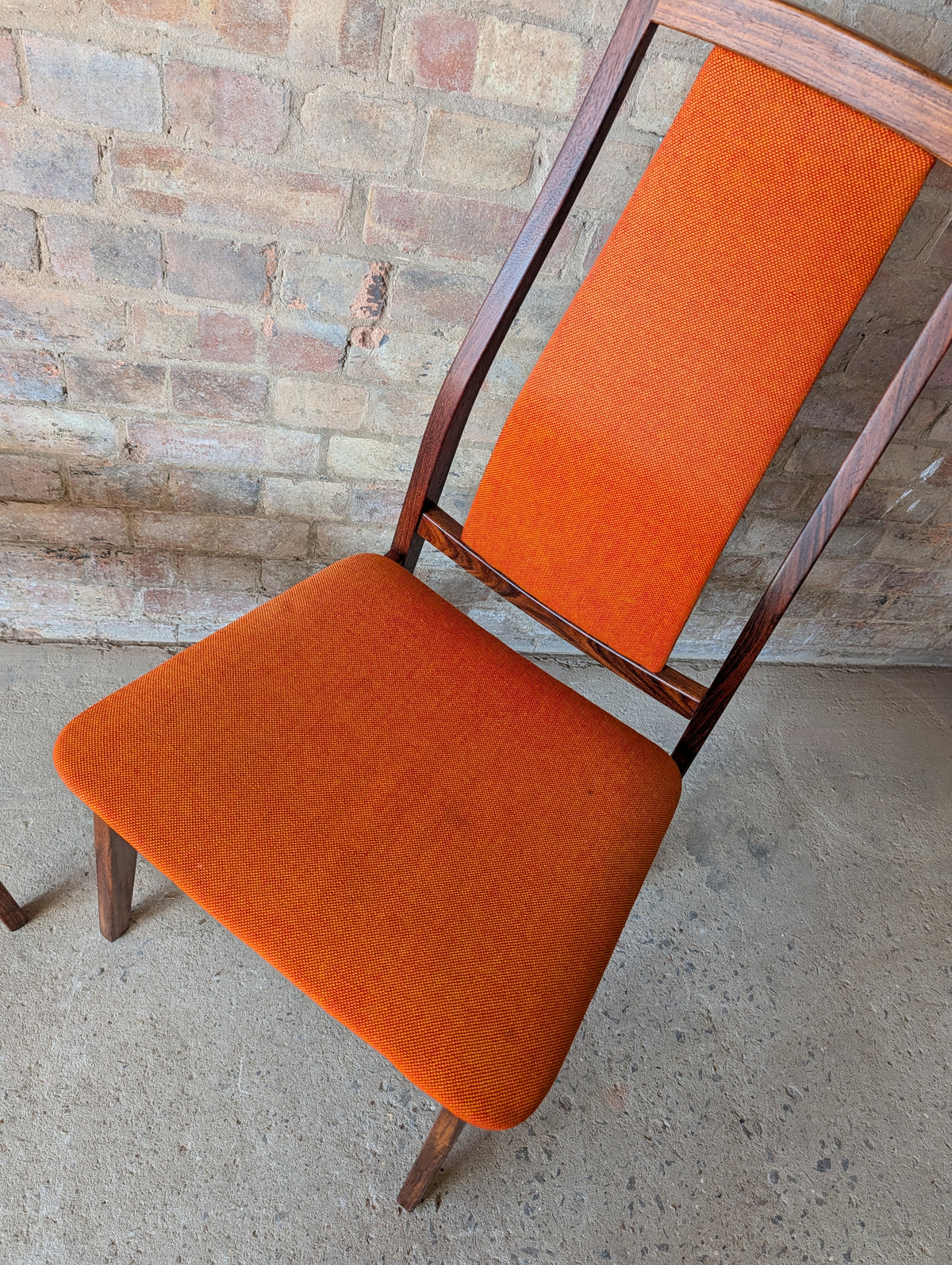 Pair Of Mid Century Koefoeds Hornslet 'Eva' Rosewood Danish Dining Chairs