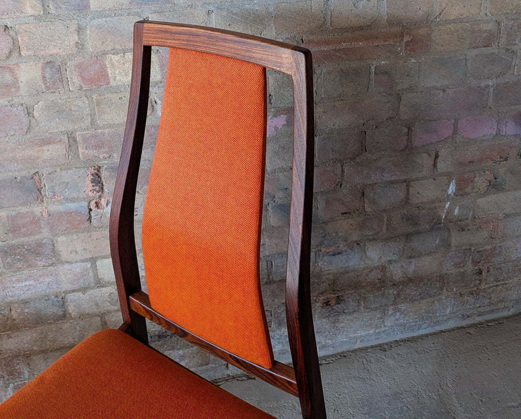 Pair Of Mid Century Koefoeds Hornslet 'Eva' Rosewood Danish Dining Chairs