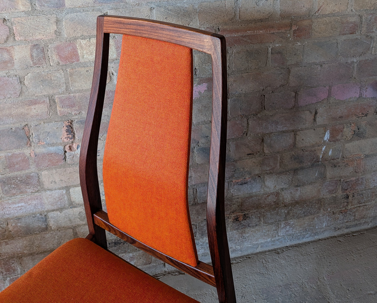 Pair Of Mid Century Koefoeds Hornslet 'Eva' Rosewood Danish Dining Chairs
