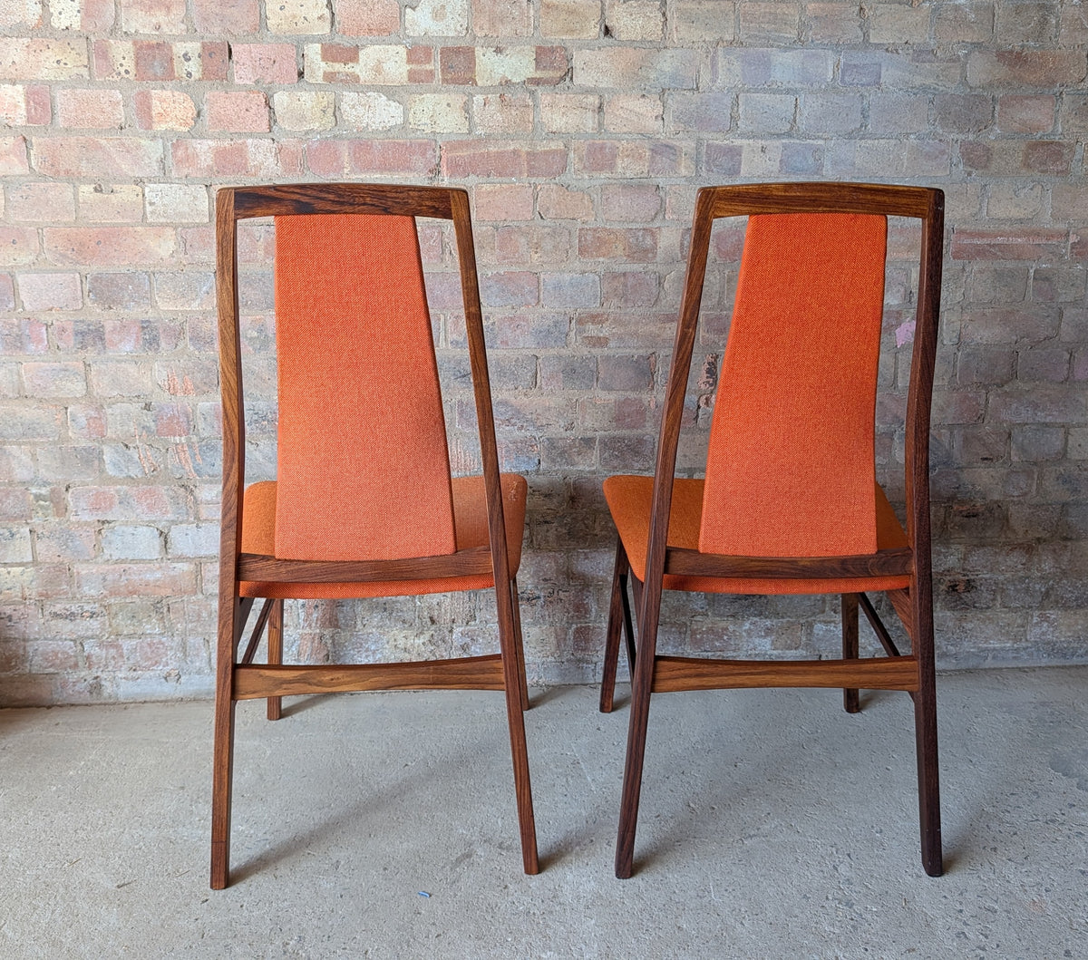 Pair Of Mid Century Koefoeds Hornslet 'Eva' Rosewood Danish Dining Chairs