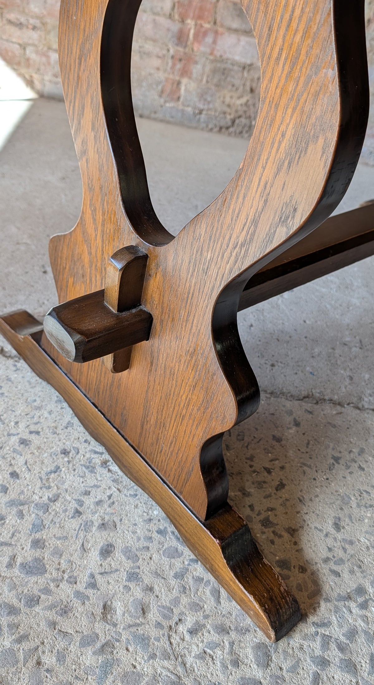 Vintage Oak Refectory Dining Table With Trestle Base