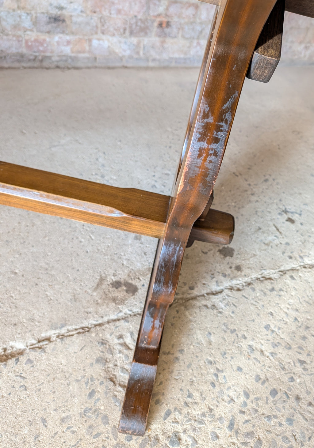 Vintage Oak Refectory Dining Table With Trestle Base