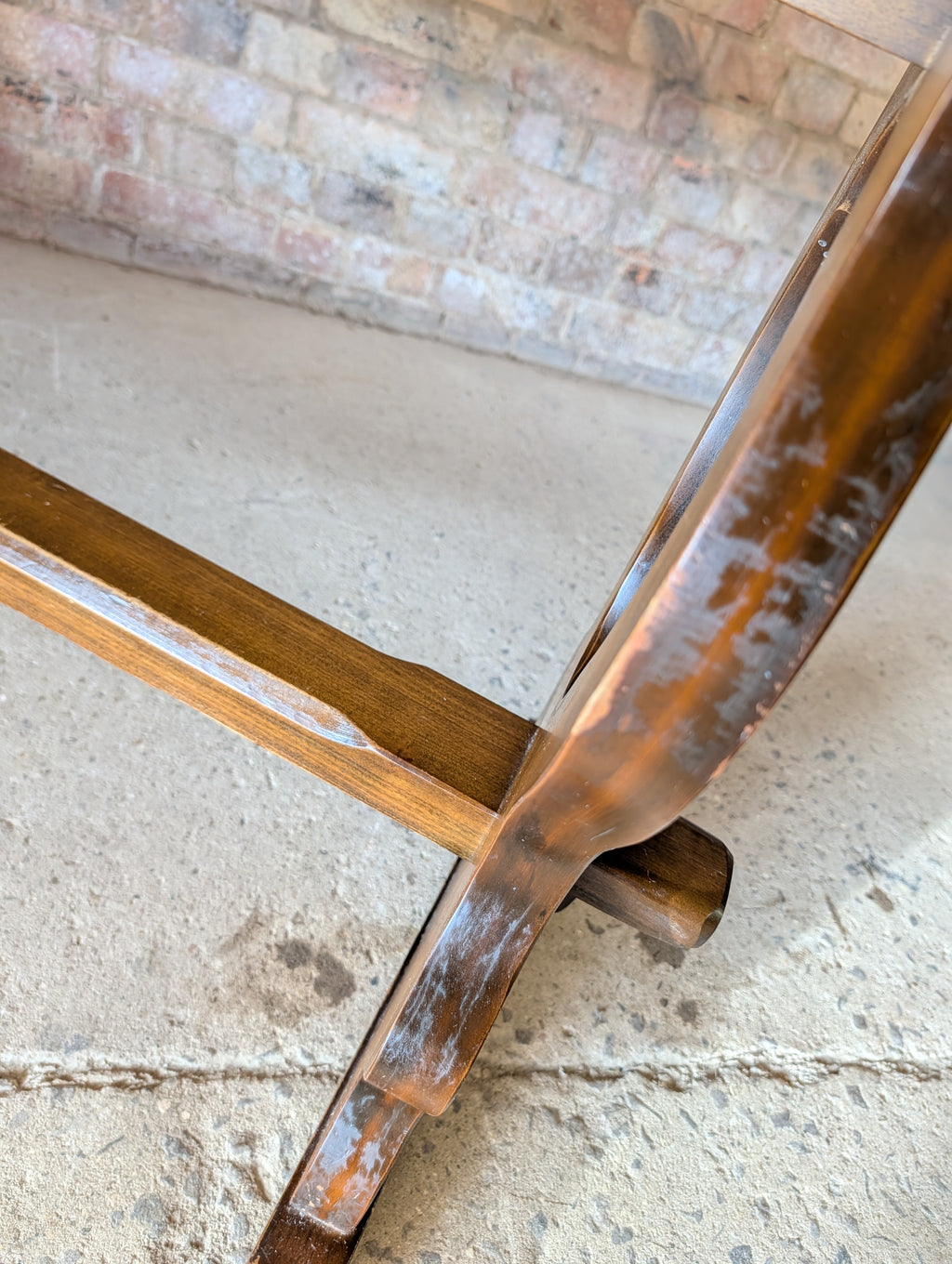 Vintage Oak Refectory Dining Table With Trestle Base