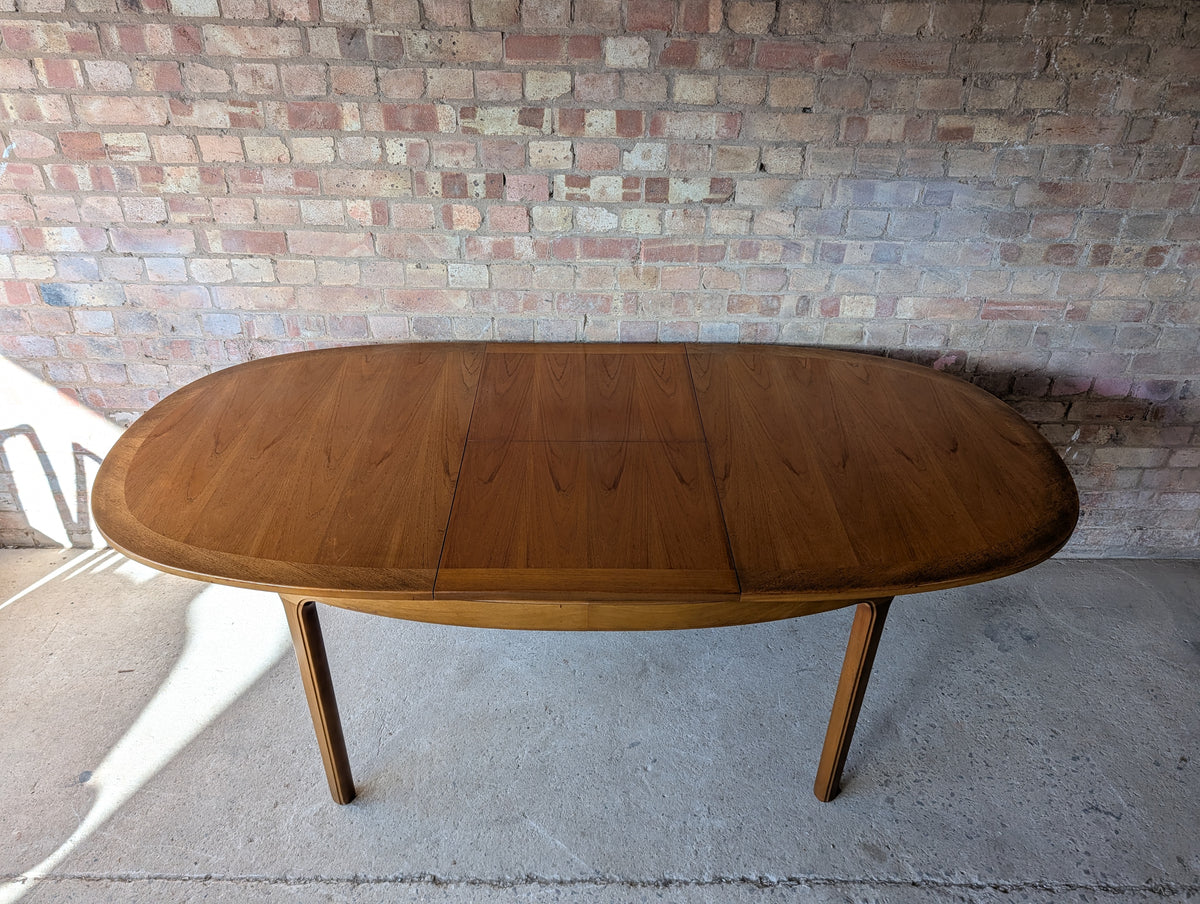 Mid Century Nathan Teak Extending Dining Table And 6 Chairs 1970s