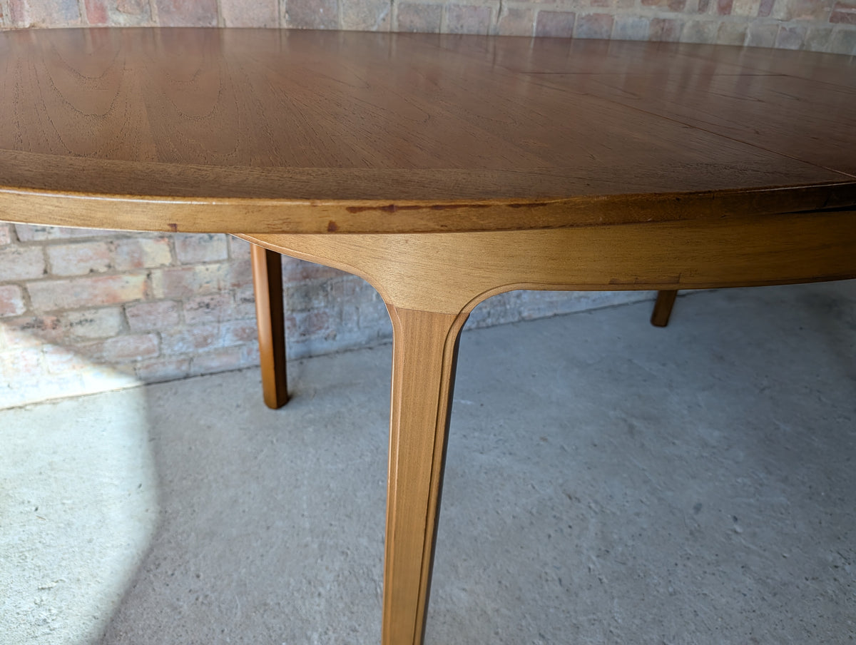 Mid Century Nathan Teak Extending Dining Table And 6 Chairs 1970s
