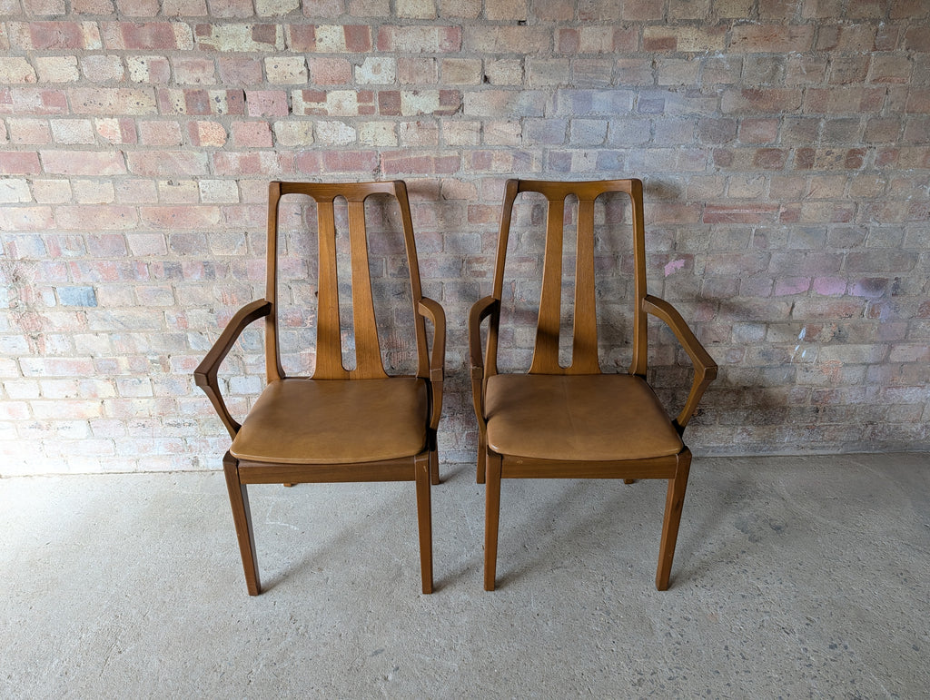 Mid Century Nathan Teak Extending Dining Table And 6 Chairs 1970s