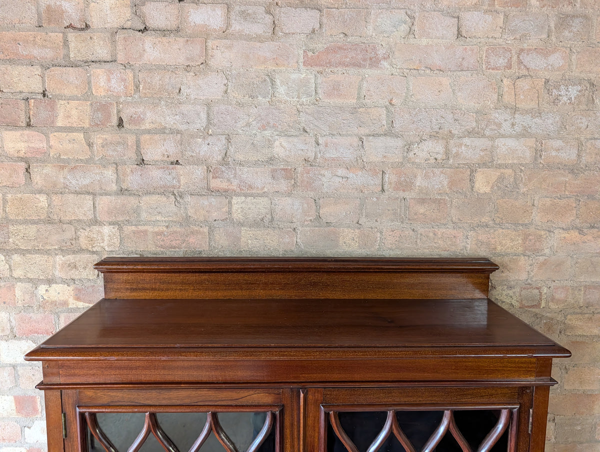 Antique Early 20th Century Mahogany Chippendale Style Glazed Bookcase