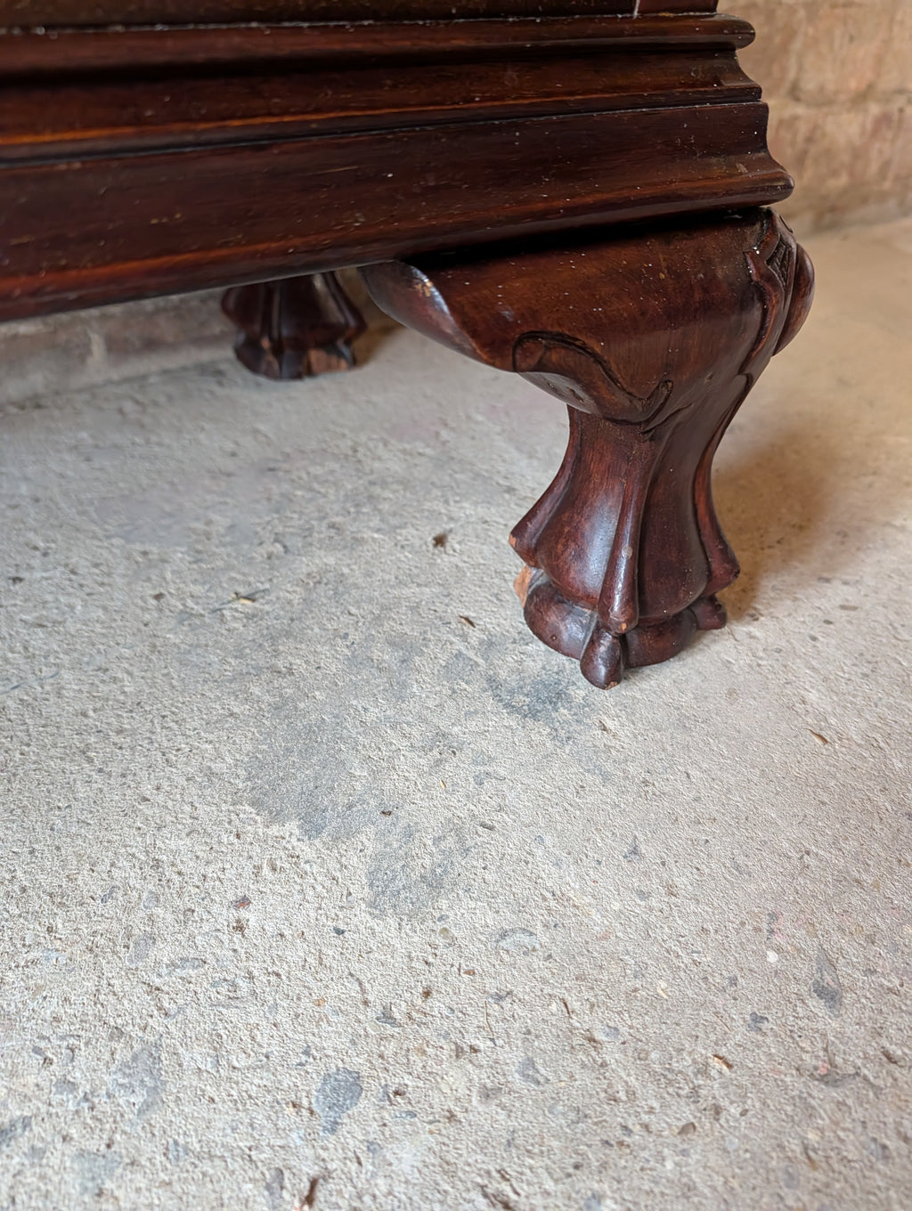 Antique Early 20th Century Mahogany Chippendale Style Glazed Bookcase