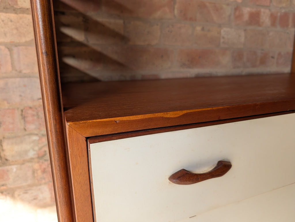 Mid Century Teak Ladderax Modular Shelving System 2 Bays