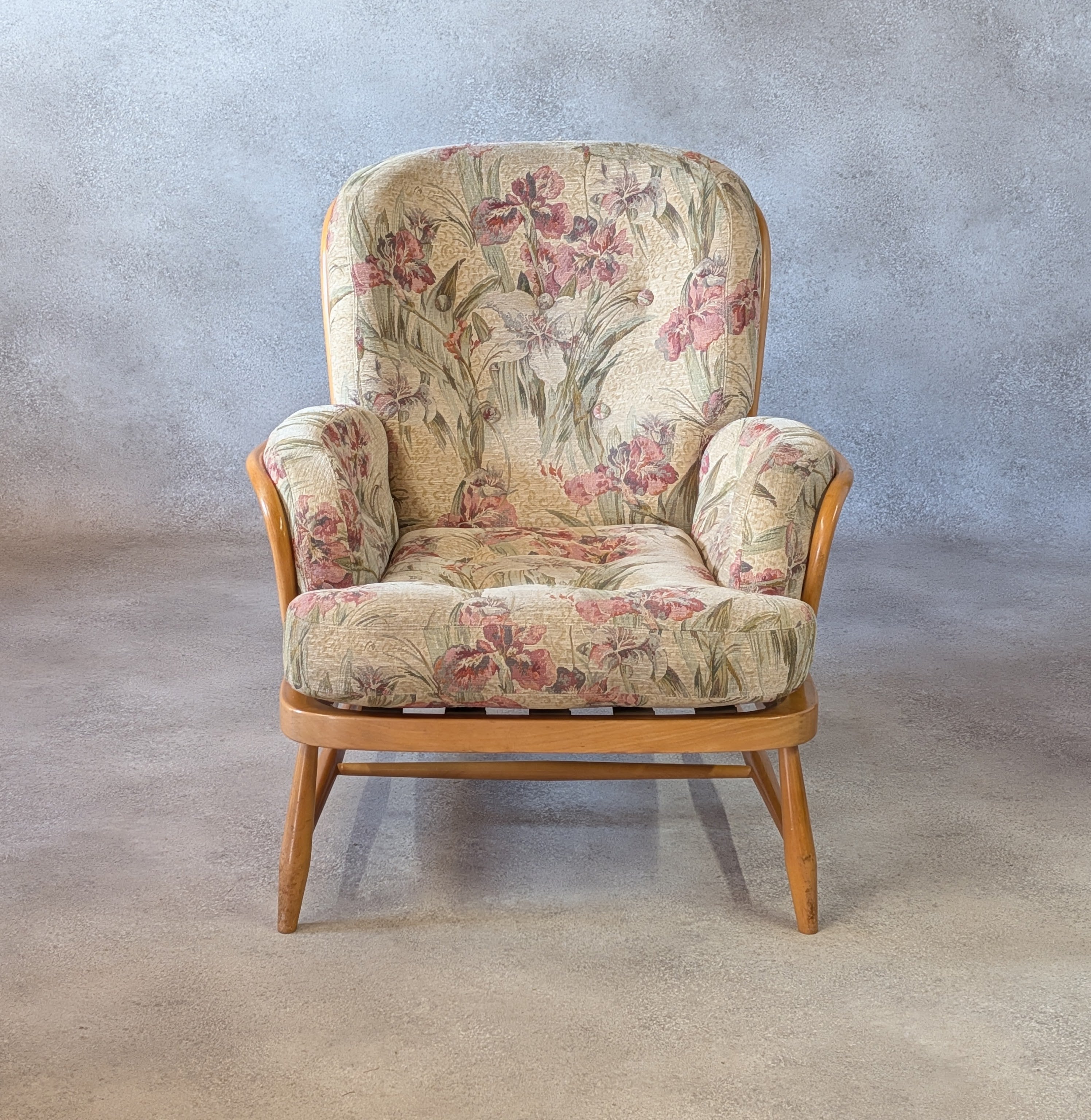 Vintage Ercol Blonde Windsor Jubilee 766 Armchair