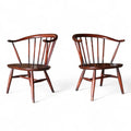 Vintage Pair Of Ercol 541 Cowhorn Low Fireside Lounge Chairs / Armchairs