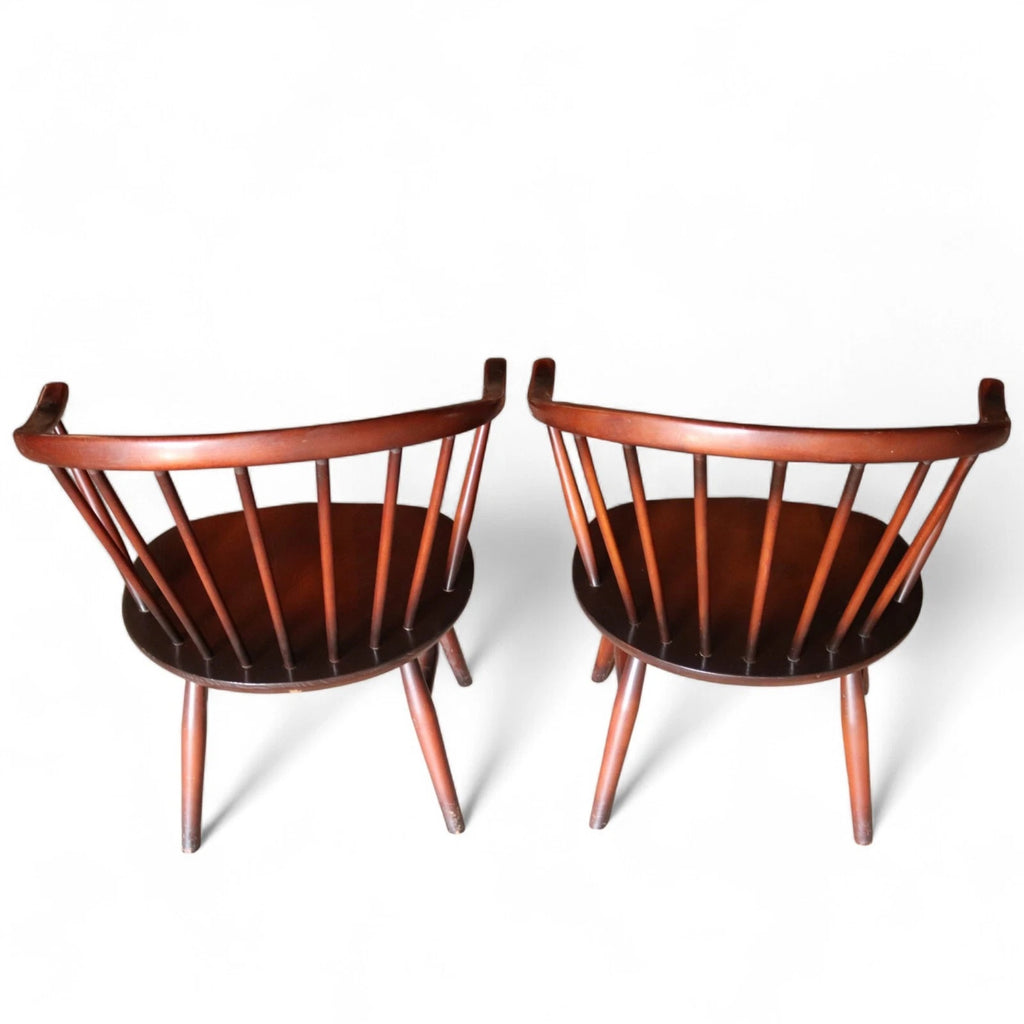 Vintage Pair Of Ercol 541 Cowhorn Low Fireside Lounge Chairs / Armchairs