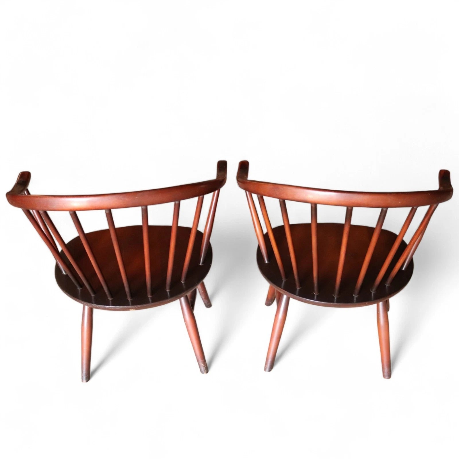 Vintage Pair Of Ercol 541 Cowhorn Low Fireside Lounge Chairs / Armchairs