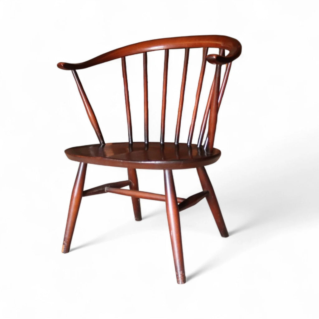 Ercol Cowhorn Fireside Armchair Low Lounge Chair 1960s