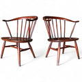 Pair Of Ercol 541 Cowhorn Low Fireside Lounge Chairs / Armchairs