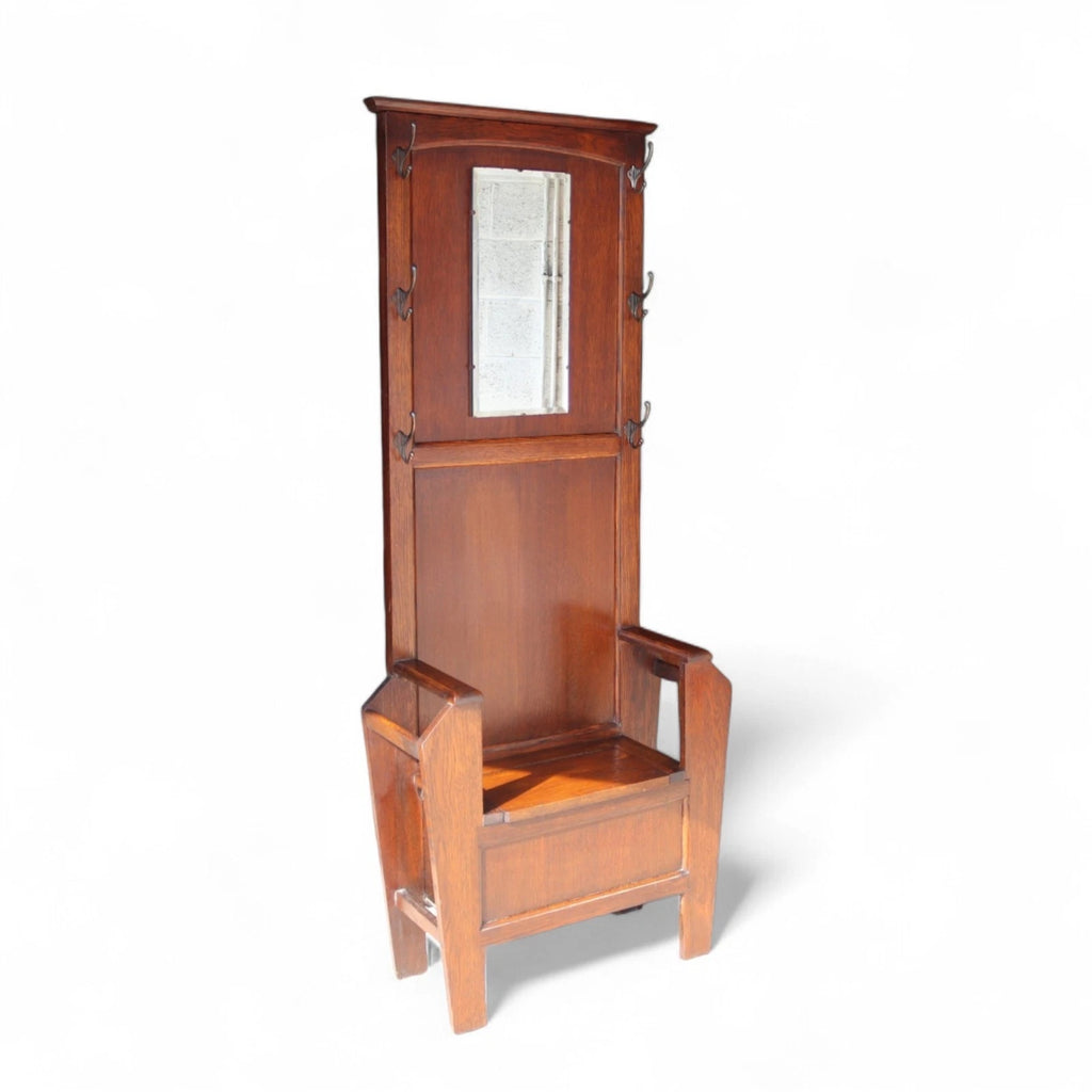 Art Deco Oak Hall Stand 1930s