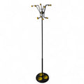 Vintage Mid Century Modern Coat Stand - Atomic Yellow Ball Finials - 1960s
