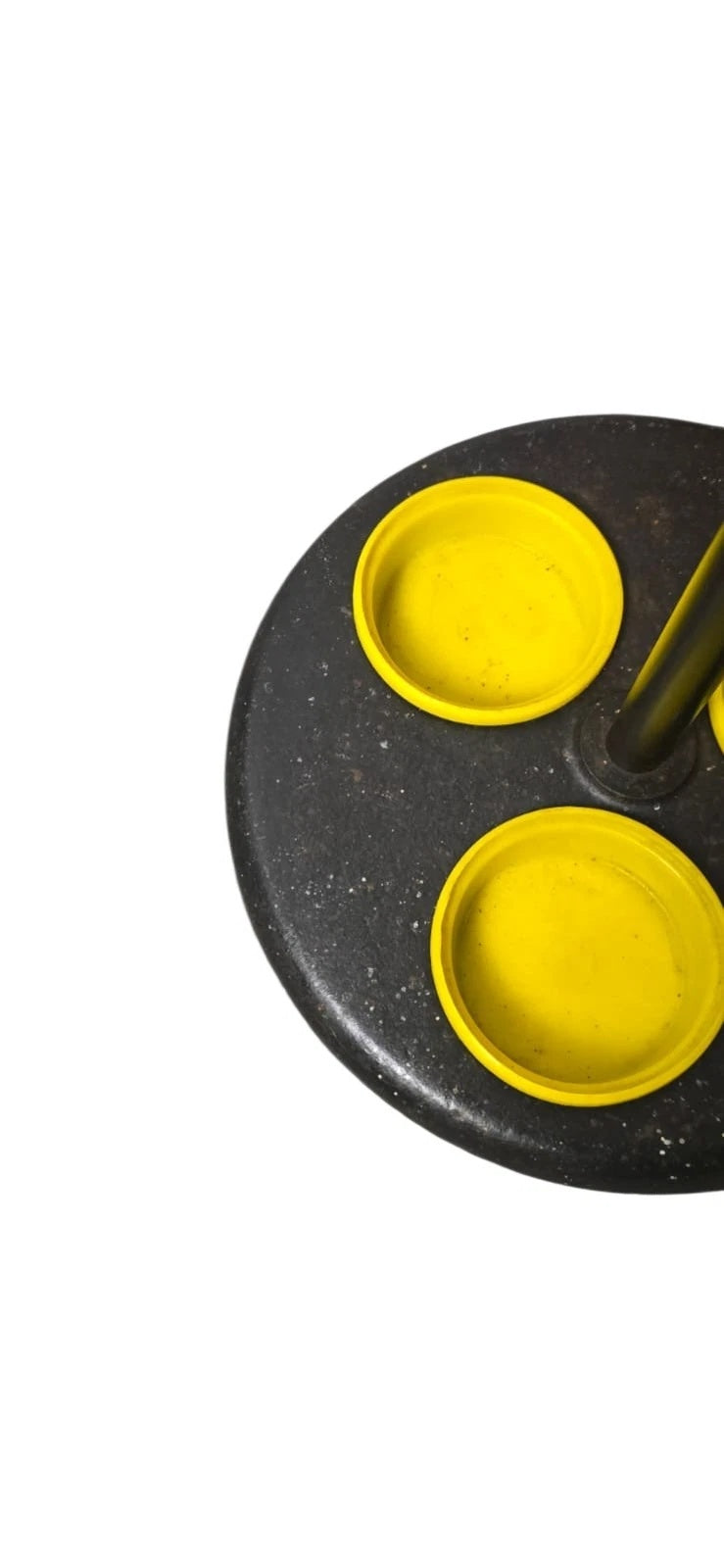 Vintage Mid Century Modern Coat Stand - Atomic Yellow Ball Finials - 1960s