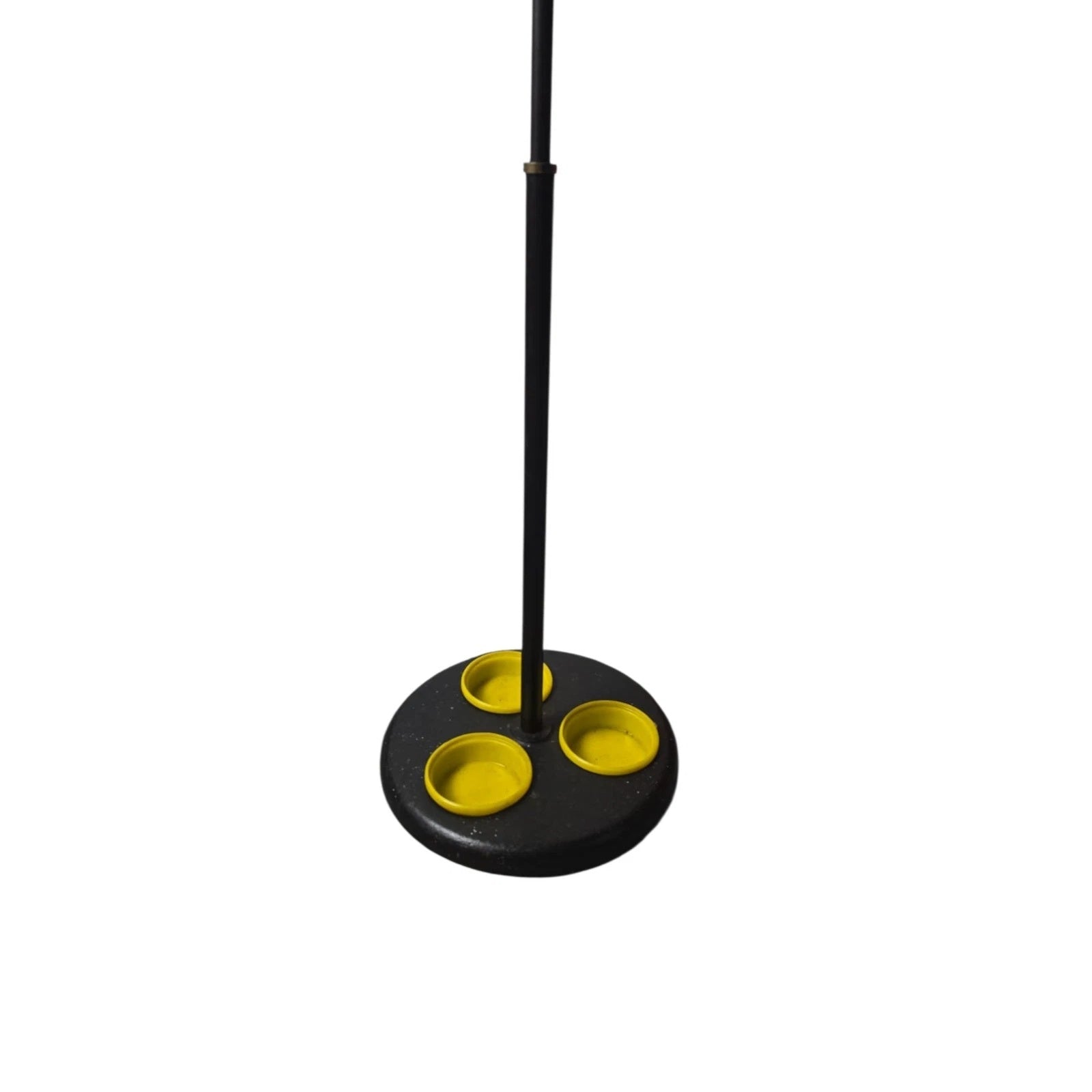 Vintage Mid Century Modern Coat Stand - Atomic Yellow Ball Finials - 1960s