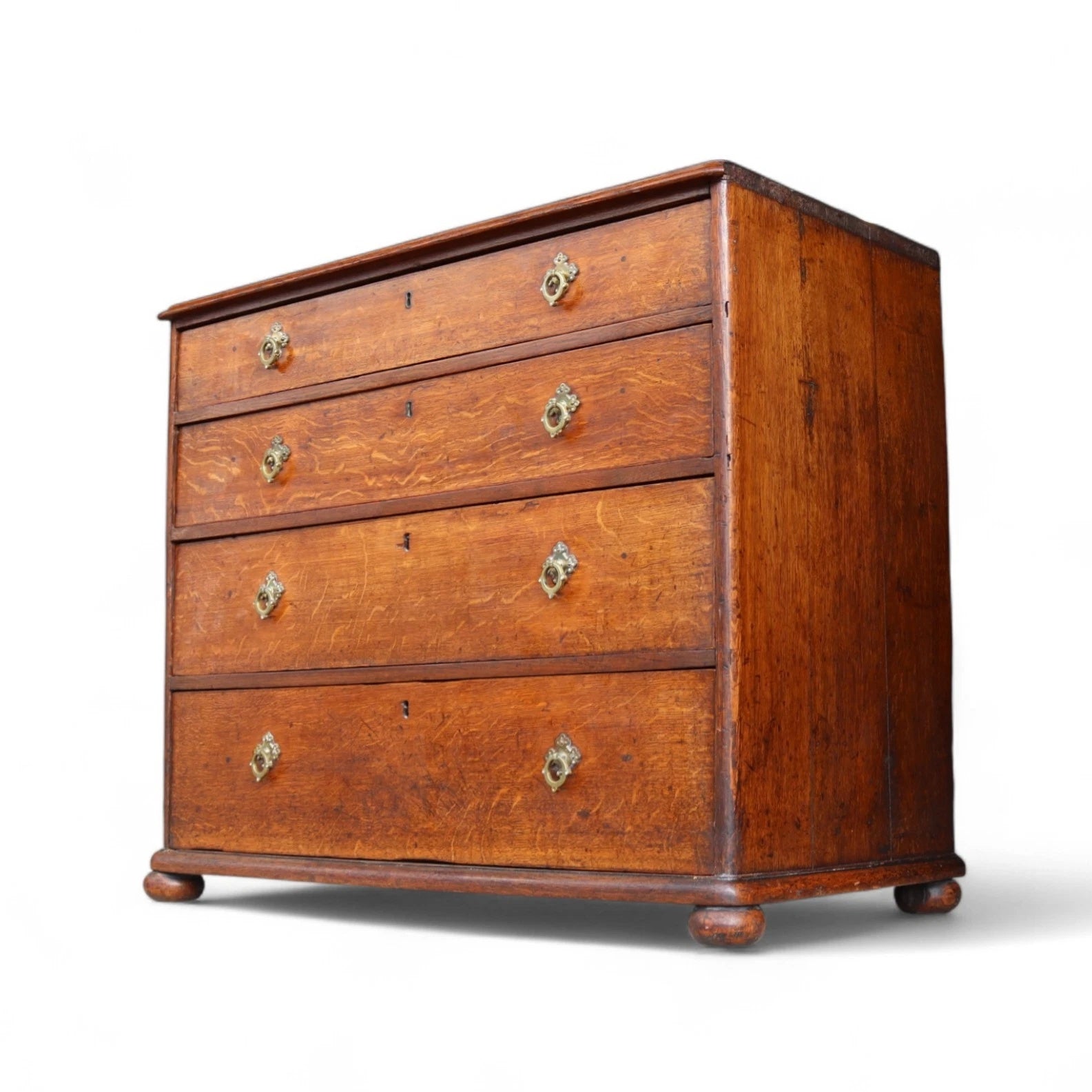 Antique Early Victorian Oak Chest of Drawers, c.1840 – English Provincial