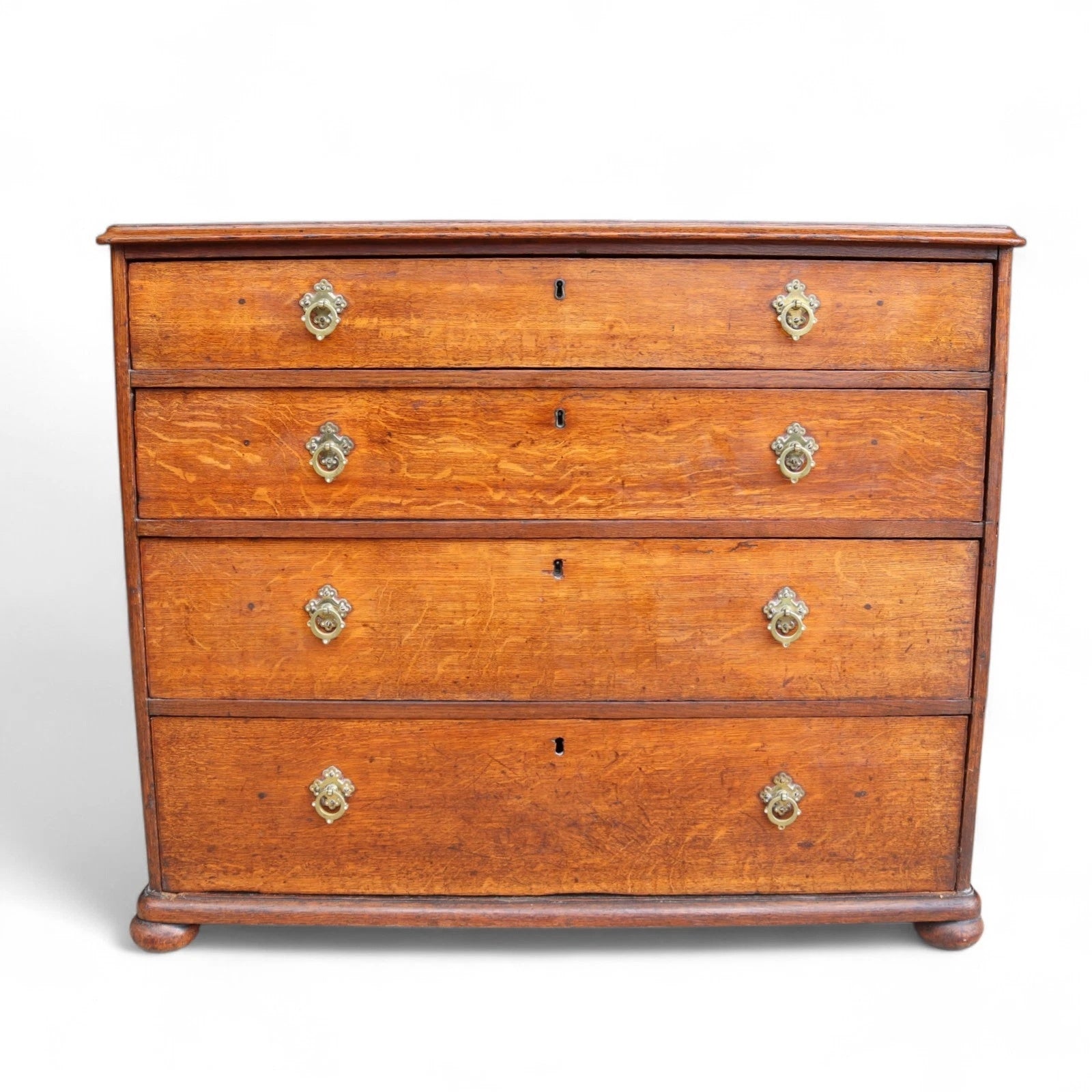 Antique Early Victorian Oak Chest of Drawers, c.1840 – English Provincial