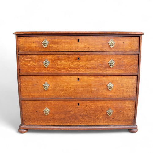 Antique Early Victorian Oak Chest of Drawers, c.1840 – English Provincial