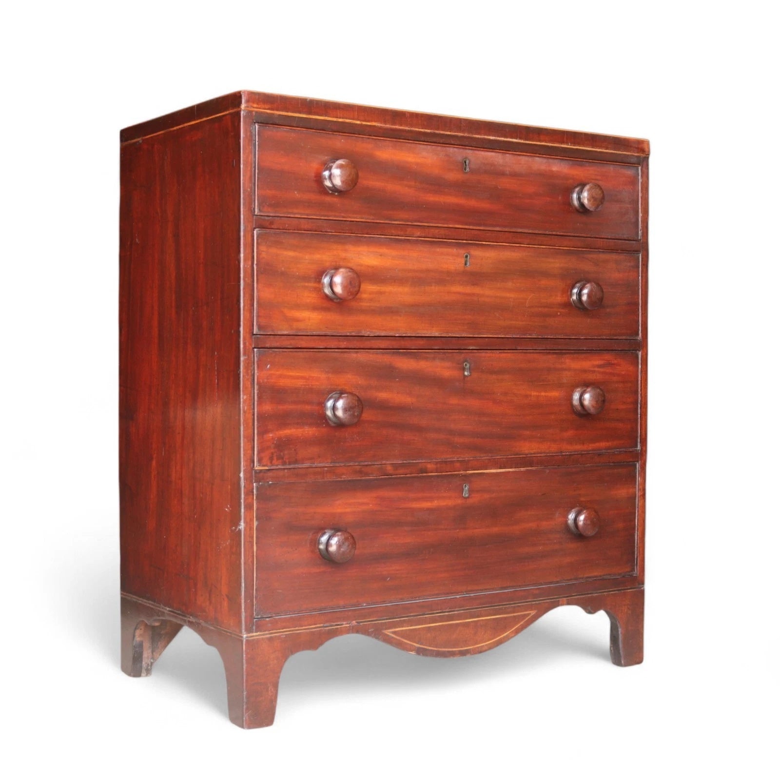 Antique Early Victorian Mahogany Chest of Drawers - 19th Century