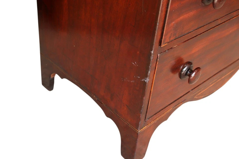 Antique Early Victorian Mahogany Chest of Drawers - 19th Century