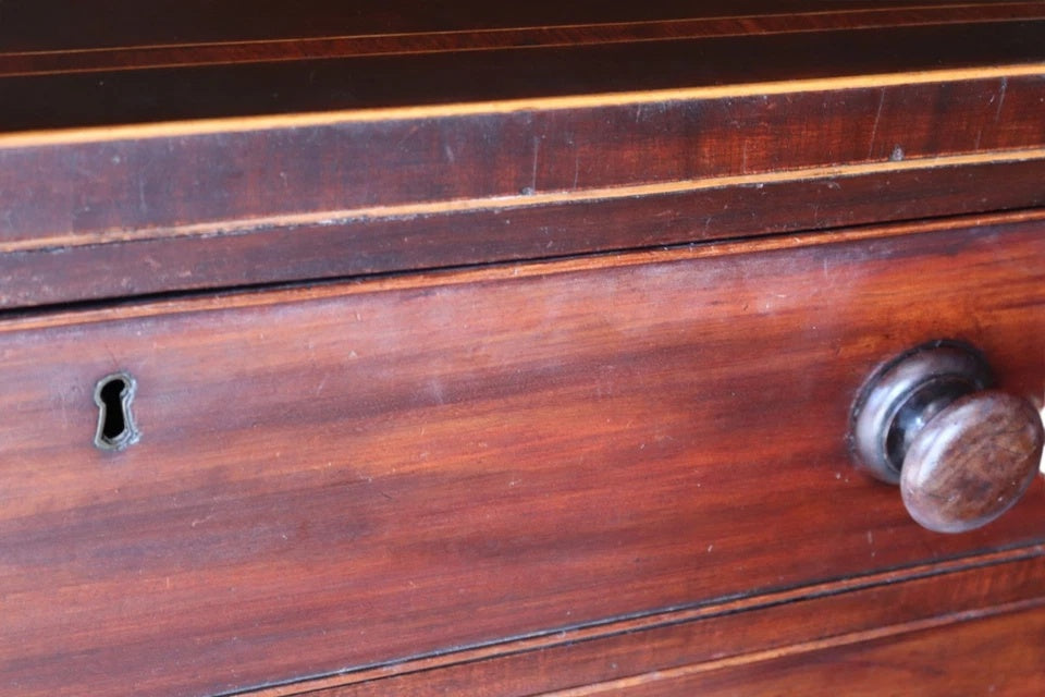 Antique Early Victorian Mahogany Chest of Drawers - 19th Century
