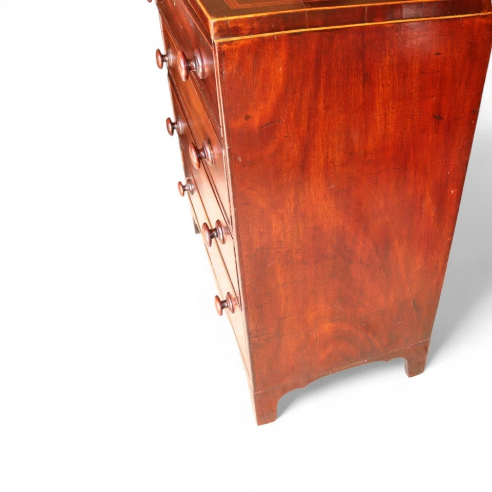 Antique Early Victorian Mahogany Chest of Drawers - 19th Century