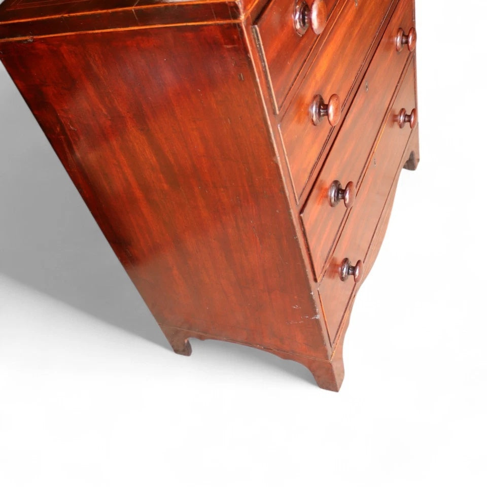 Antique Early Victorian Mahogany Chest of Drawers - 19th Century