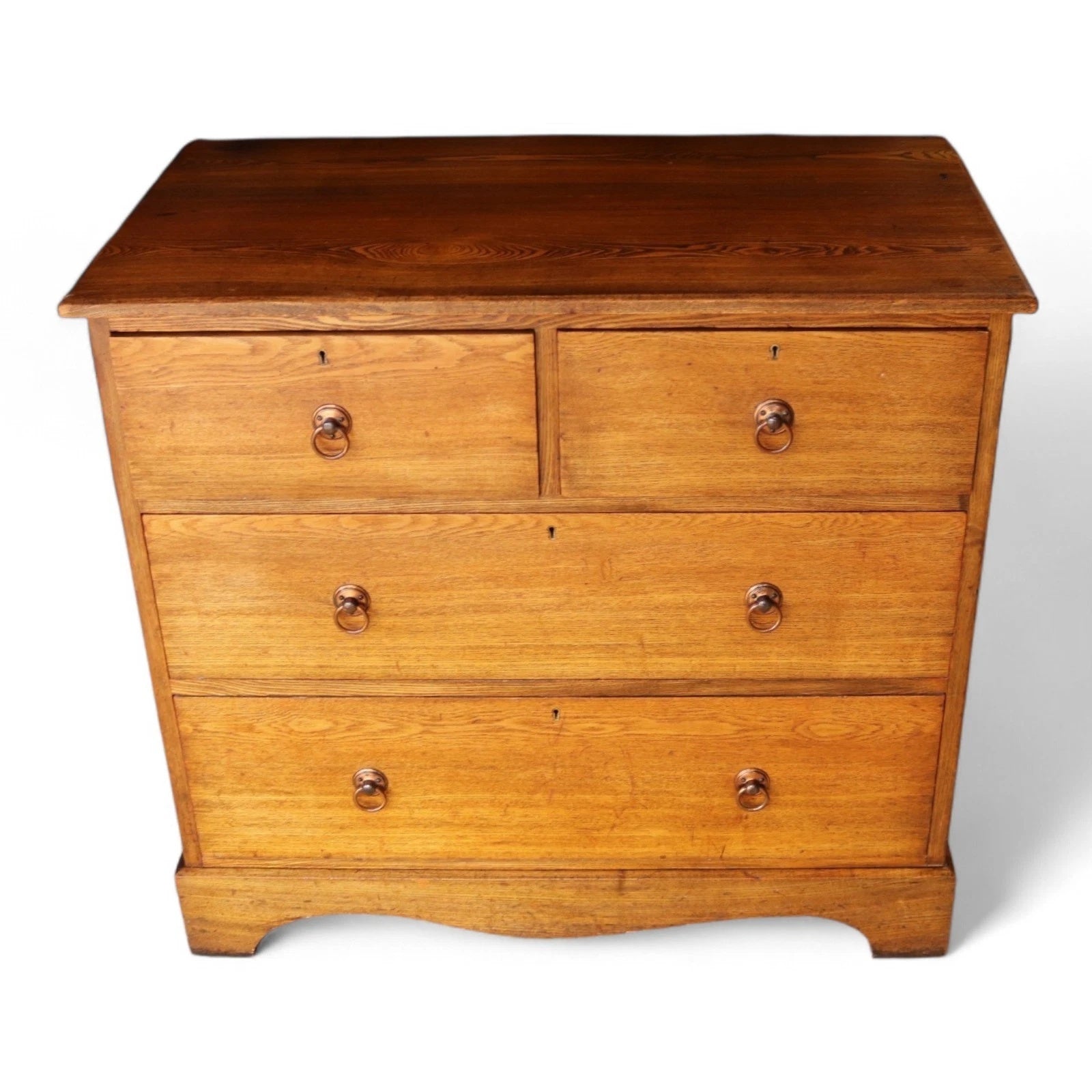 Antique 19th Century Oak Chest Of Drawers - Two Over Two Drawer