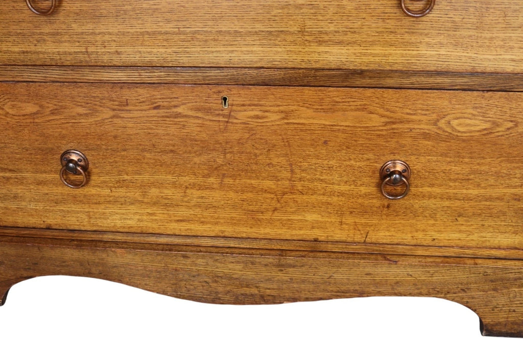 Antique 19th Century Oak Chest Of Drawers - Two Over Two Drawer