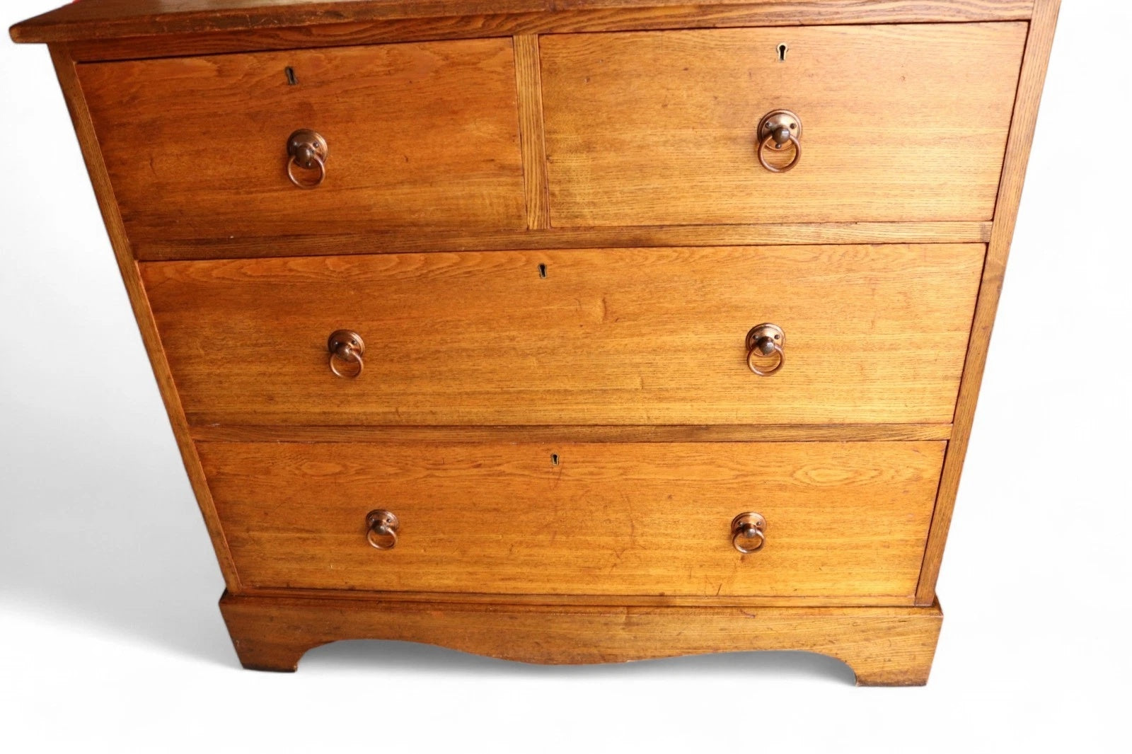 Antique 19th Century Oak Chest Of Drawers - Two Over Two Drawer