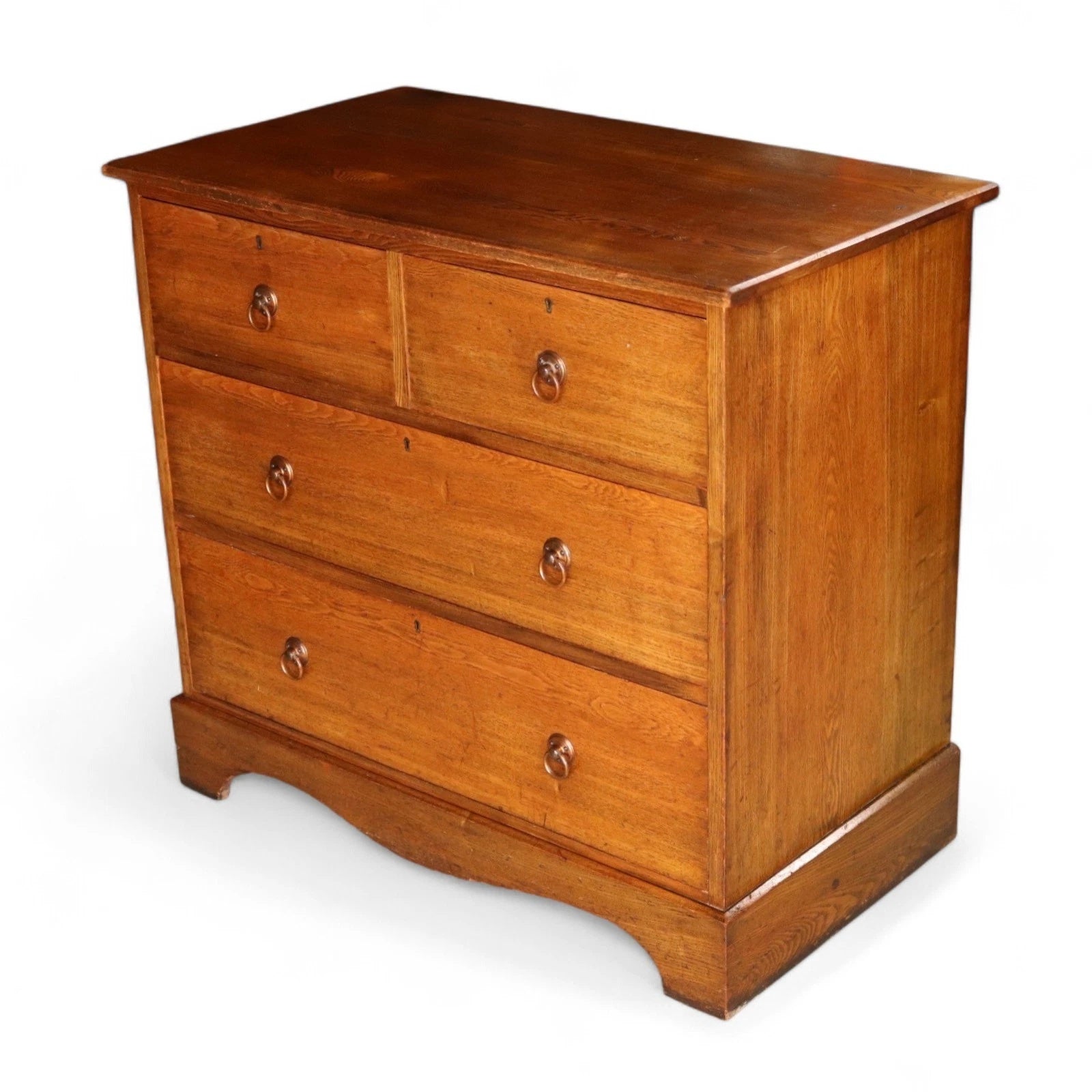 Antique 19th Century Oak Chest Of Drawers - Two Over Two Drawer