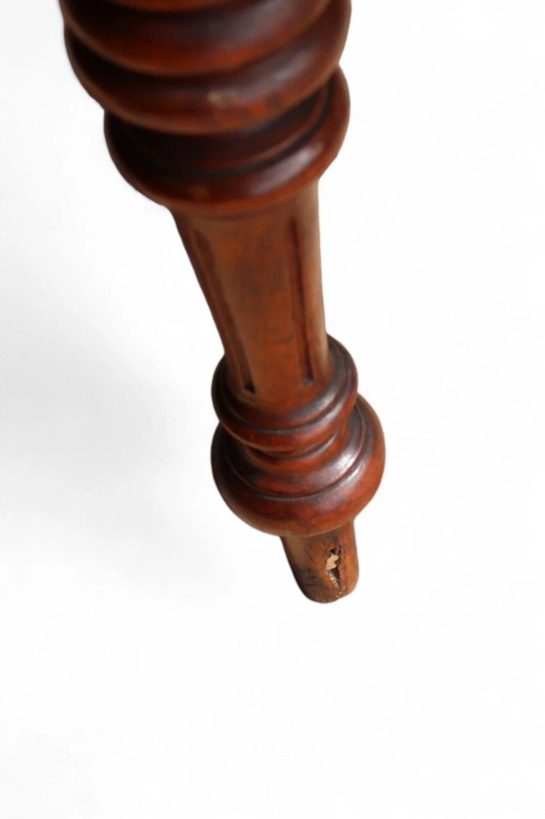 Antique Set of 4 Victorian Mahogany Open Back Carved Dining Chairs - Circa 1870