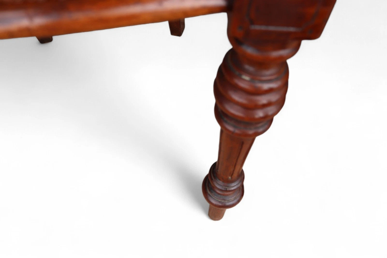 Antique Set of 4 Victorian Mahogany Open Back Carved Dining Chairs - Circa 1870