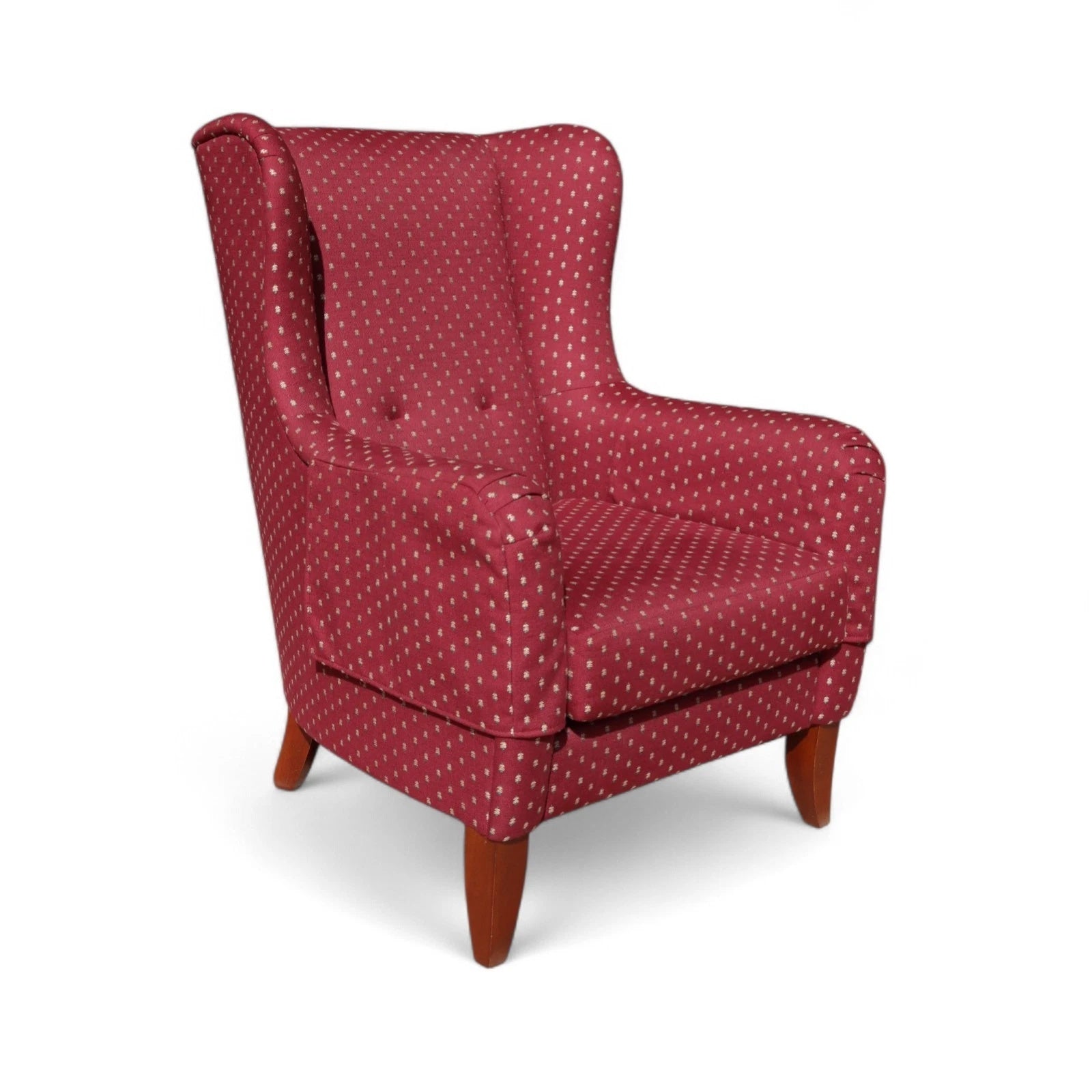 Vintage Wesley Barrell English Country House Style Wing Back Armchair