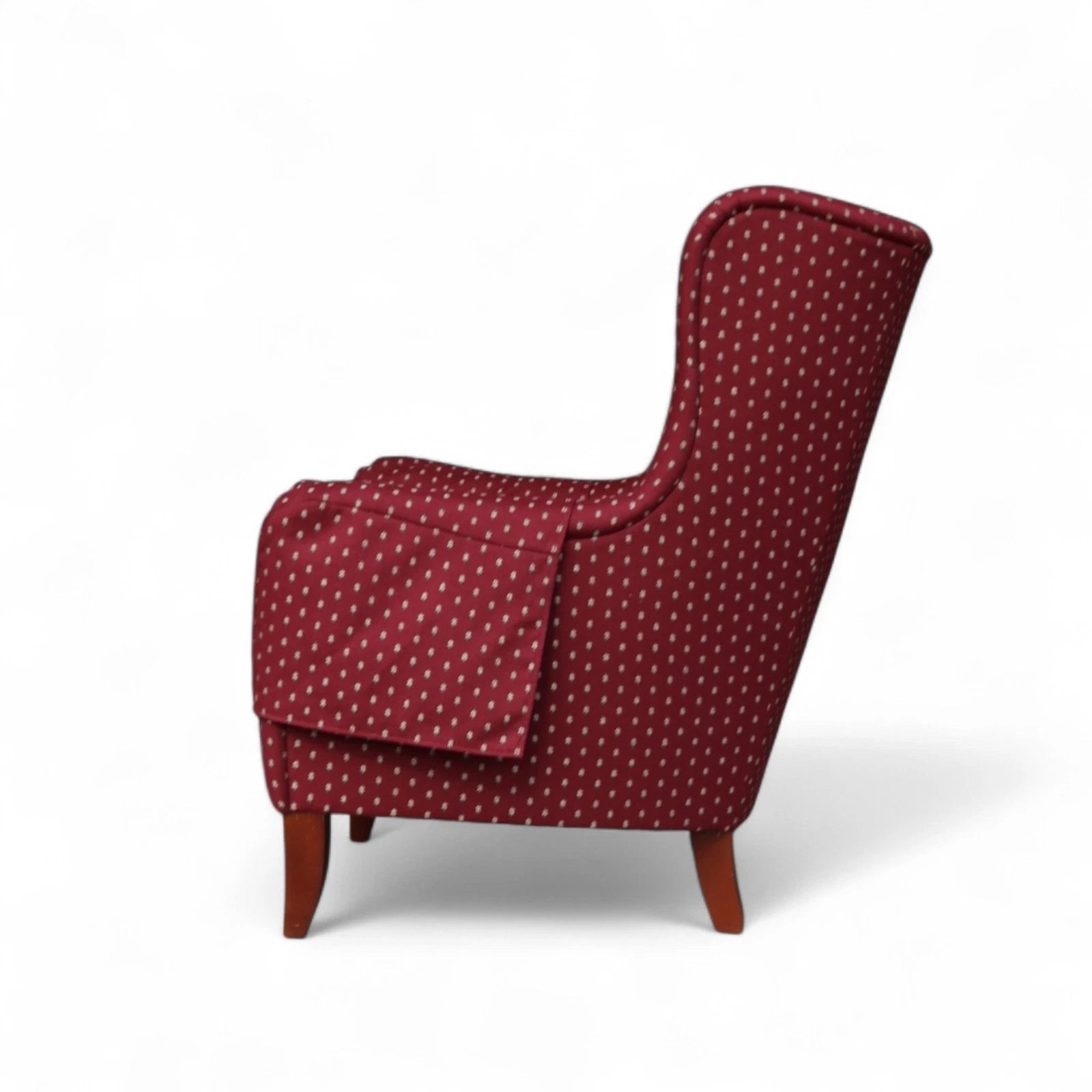 Vintage Wesley Barrell English Country House Style Wing Back Armchair