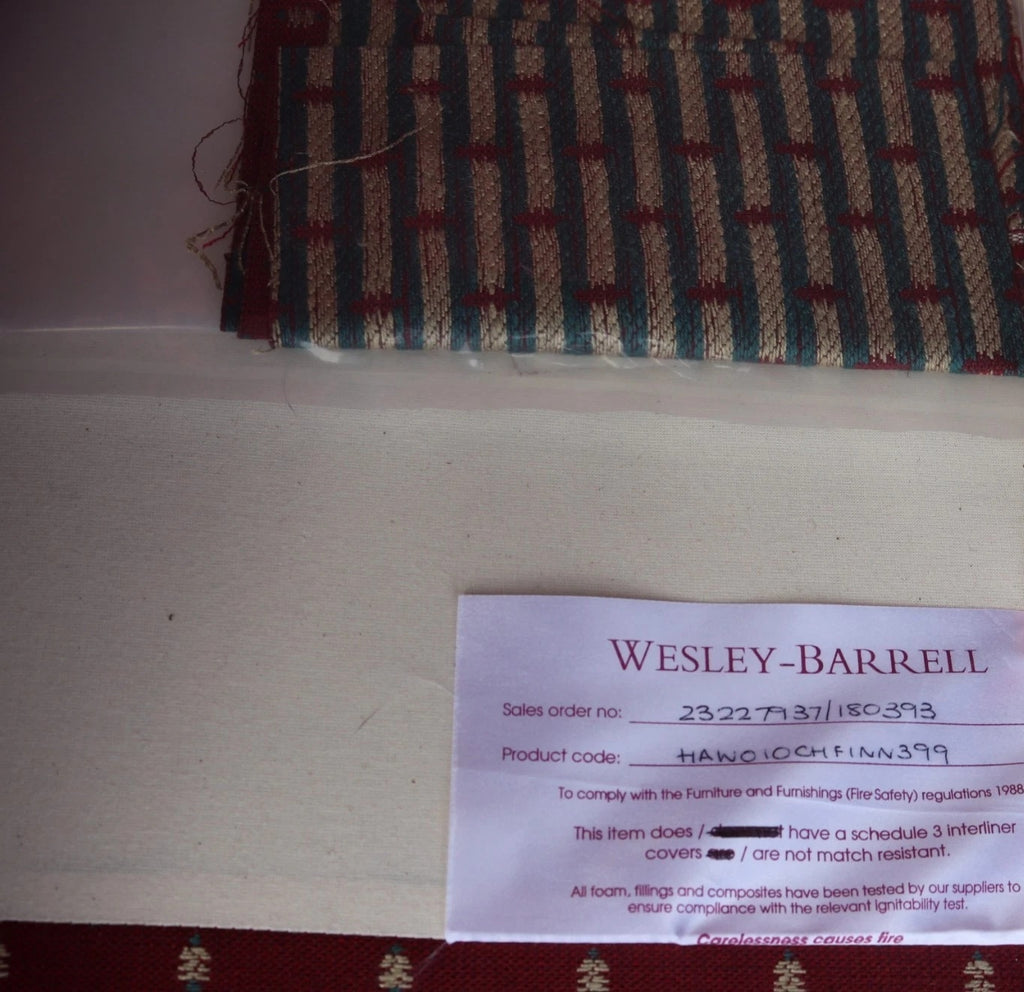 Vintage Wesley Barrell English Country House Style Wing Back Armchair