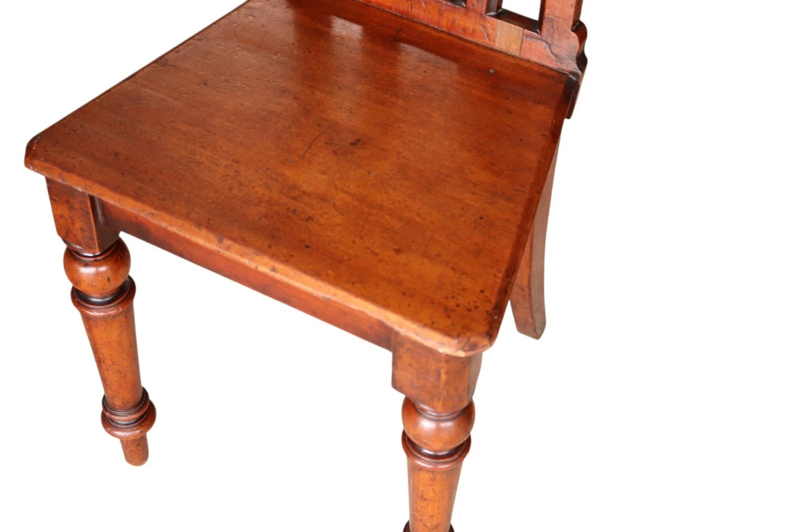 Pair Of Antique Mahogany Pugin Style Carved Gothic Steeple Back Hall Chairs