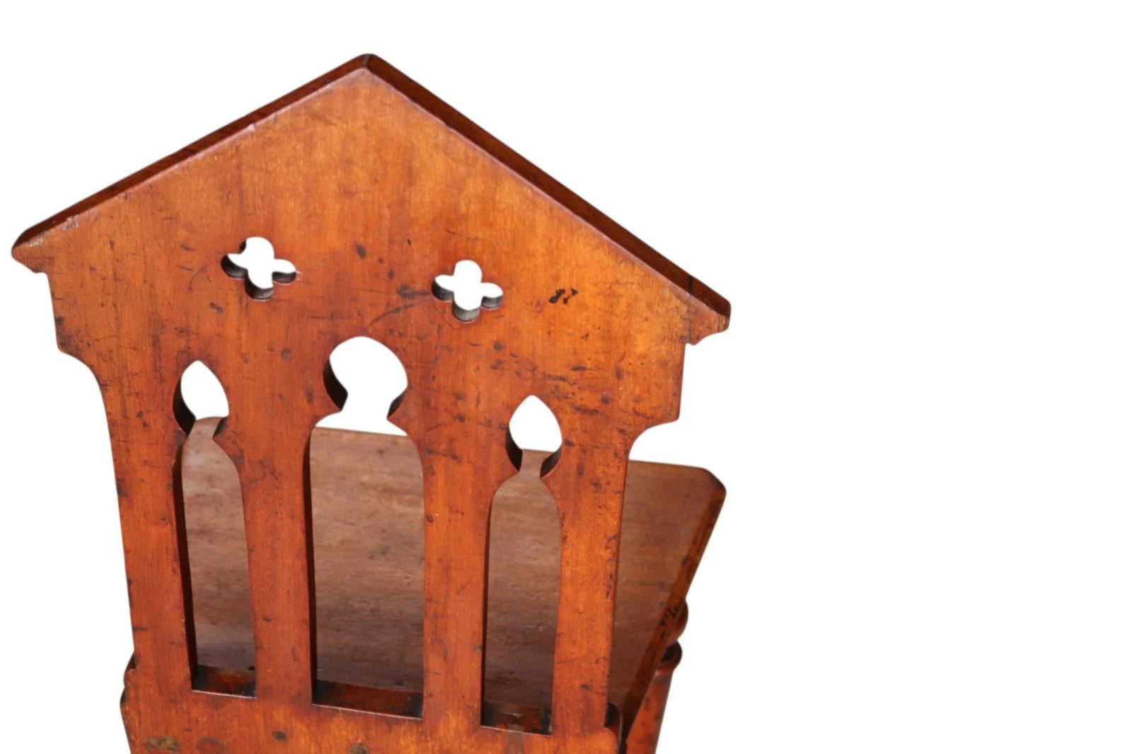 Pair Of Antique Mahogany Pugin Style Carved Gothic Steeple Back Hall Chairs